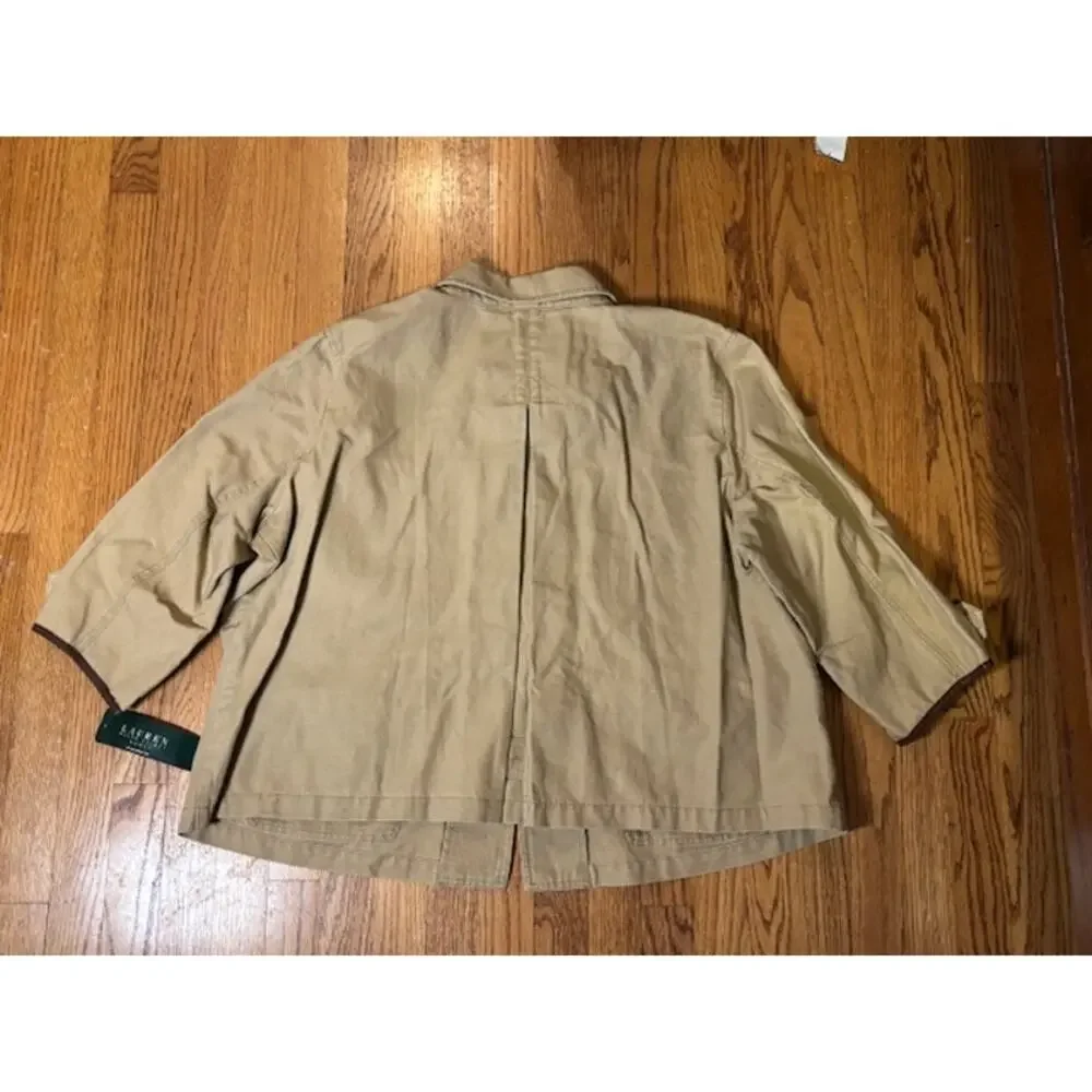 NWT Lauren Ralph Lauren Woman Modern Maasai Khaki Safari Coat 3X Cabincore - Picture 4 of 4
